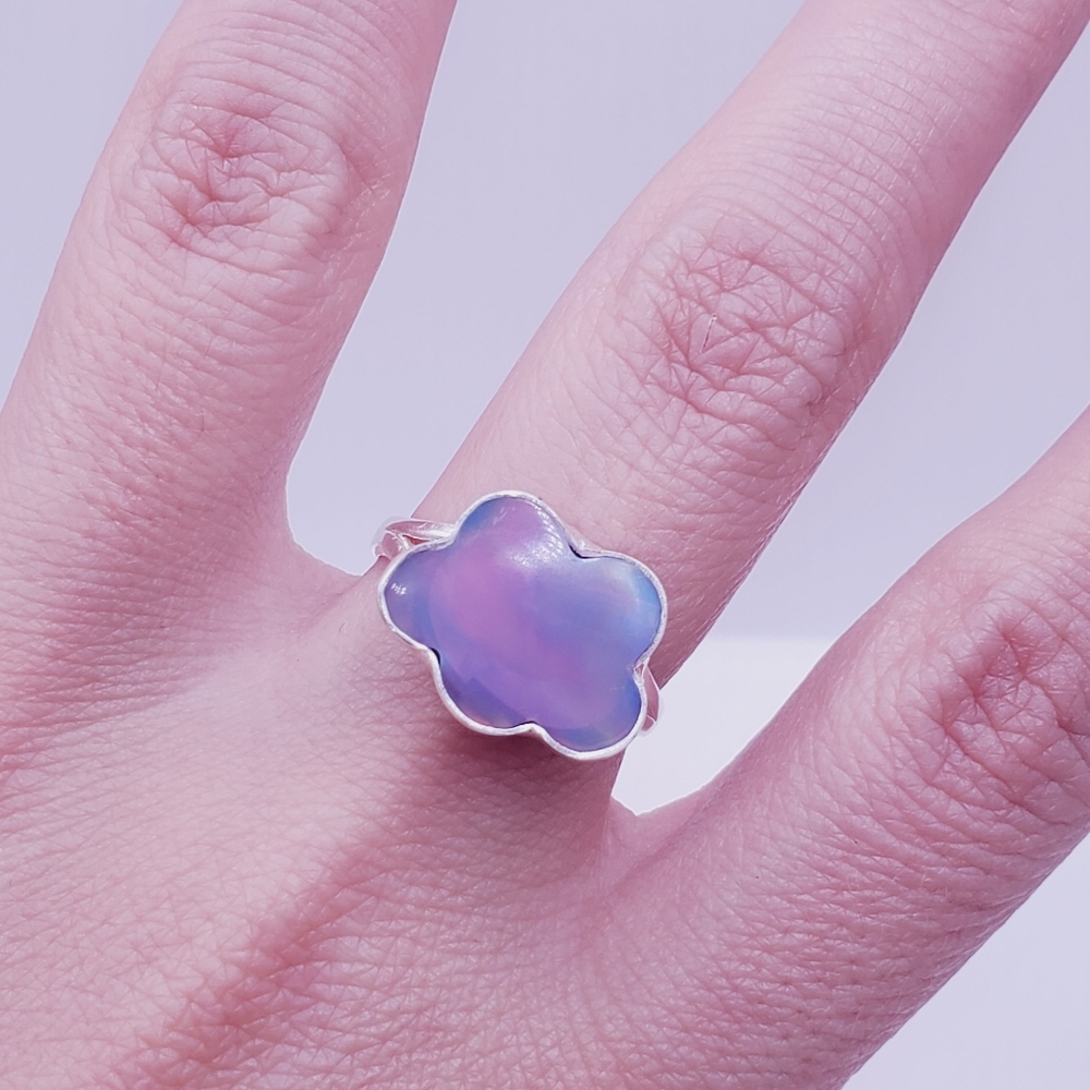 925 Sterling Silver Bezel Set Cloud Ring - image 3